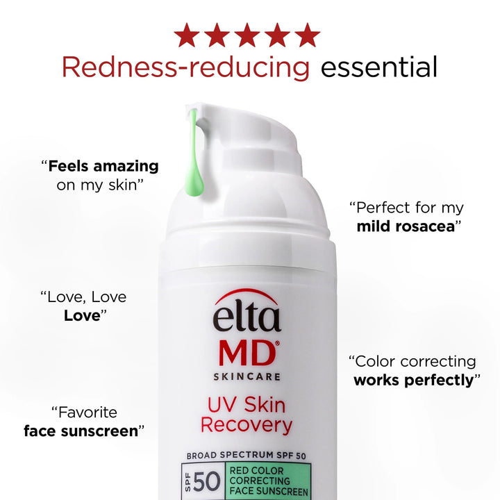 UV Skin Recovery Red Color Correcting Green Tint Broad Spectrum SPF 50