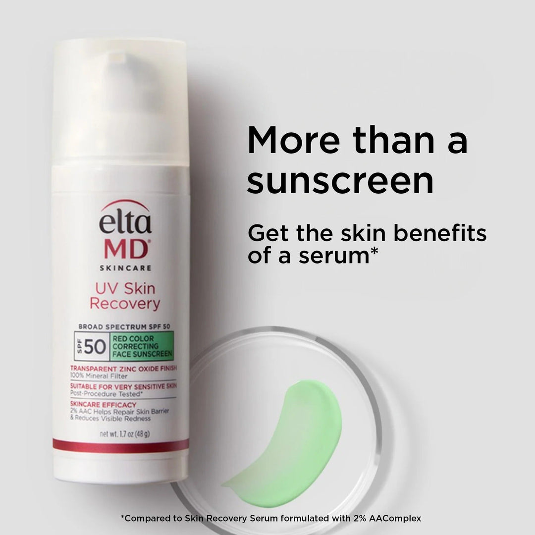 UV Skin Recovery Red Color Correcting Green Tint Broad Spectrum SPF 50