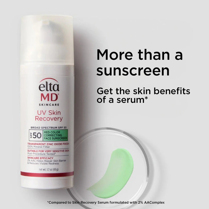 UV Skin Recovery Red Color Correcting Green Tint Broad Spectrum SPF 50