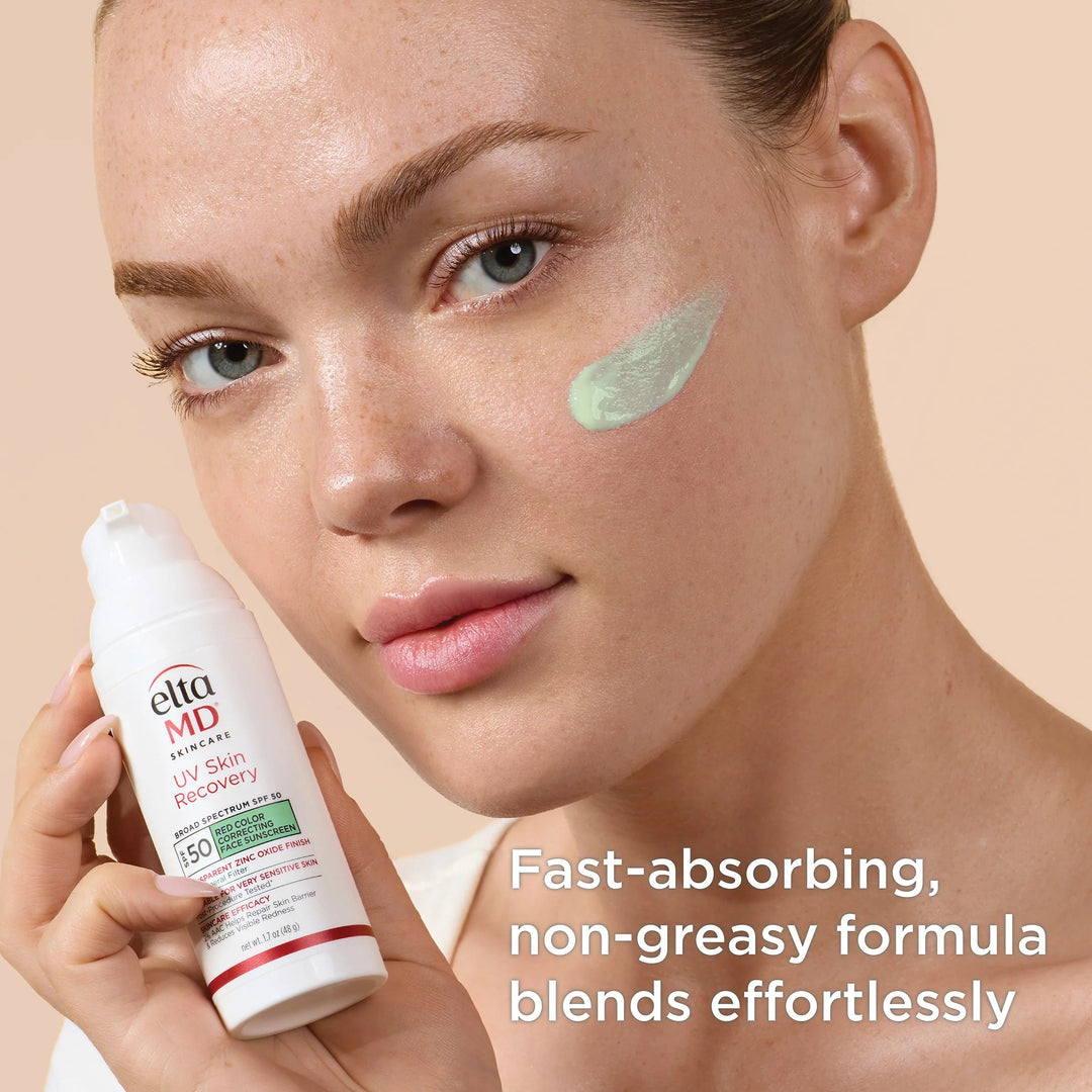 UV Skin Recovery Red Color Correcting Green Tint Broad Spectrum SPF 50